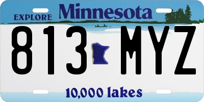 MN license plate 813MYZ