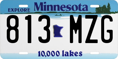 MN license plate 813MZG