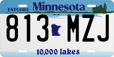 MN license plate 813MZJ