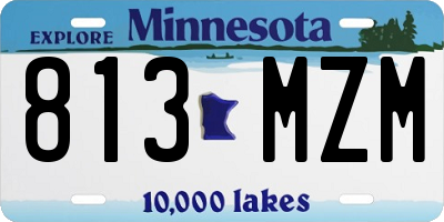 MN license plate 813MZM