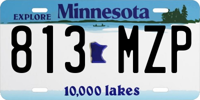 MN license plate 813MZP