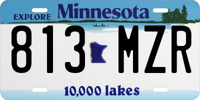 MN license plate 813MZR