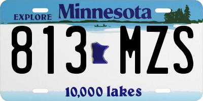 MN license plate 813MZS