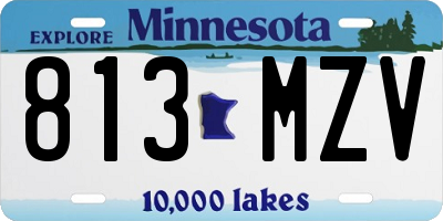 MN license plate 813MZV