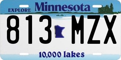 MN license plate 813MZX