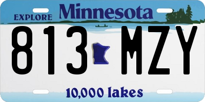 MN license plate 813MZY