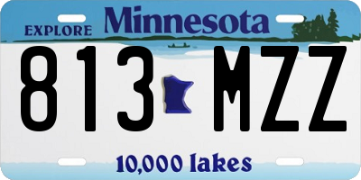 MN license plate 813MZZ