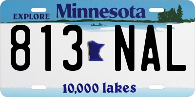 MN license plate 813NAL