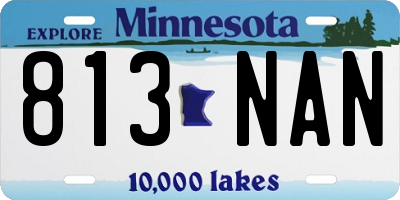MN license plate 813NAN