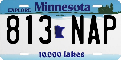 MN license plate 813NAP