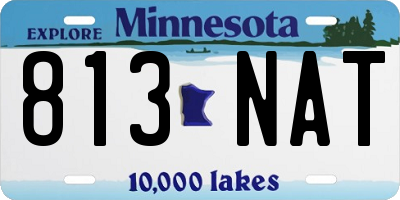 MN license plate 813NAT