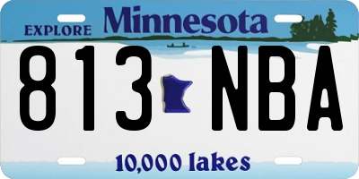 MN license plate 813NBA