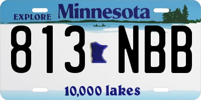 MN license plate 813NBB