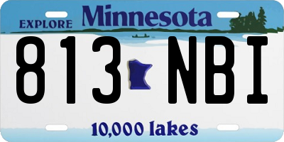 MN license plate 813NBI