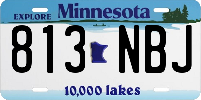 MN license plate 813NBJ