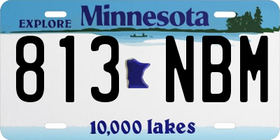 MN license plate 813NBM