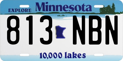 MN license plate 813NBN