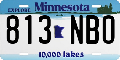 MN license plate 813NBO