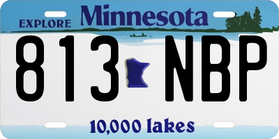 MN license plate 813NBP
