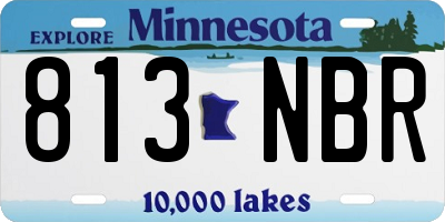 MN license plate 813NBR