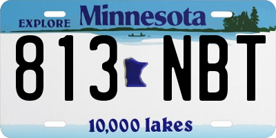 MN license plate 813NBT