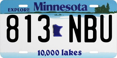 MN license plate 813NBU