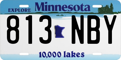 MN license plate 813NBY