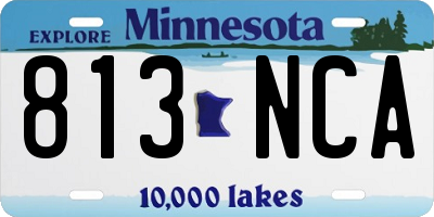 MN license plate 813NCA