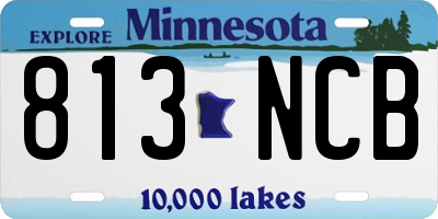 MN license plate 813NCB