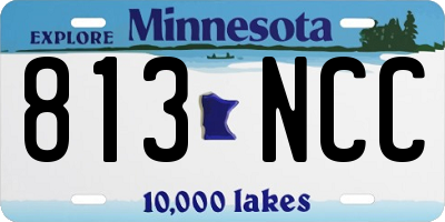 MN license plate 813NCC
