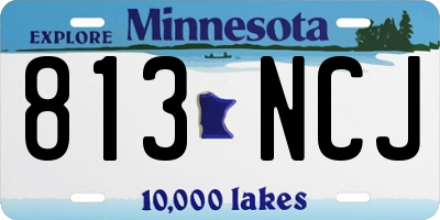 MN license plate 813NCJ