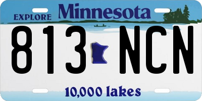 MN license plate 813NCN