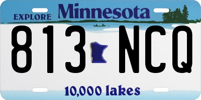 MN license plate 813NCQ