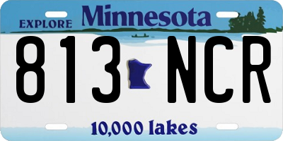 MN license plate 813NCR