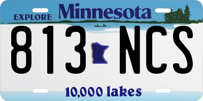 MN license plate 813NCS