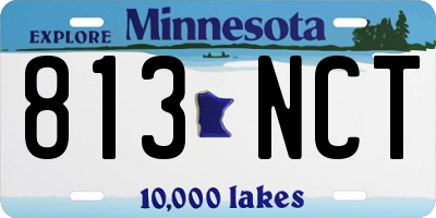 MN license plate 813NCT