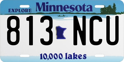 MN license plate 813NCU