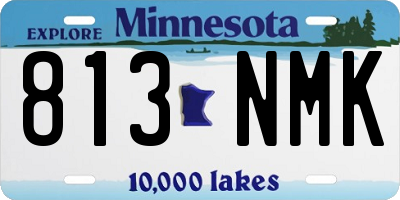 MN license plate 813NMK