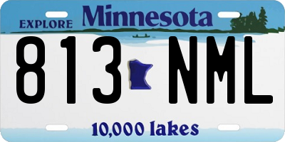 MN license plate 813NML