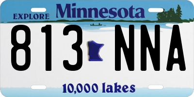 MN license plate 813NNA