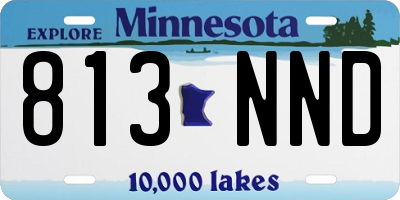 MN license plate 813NND