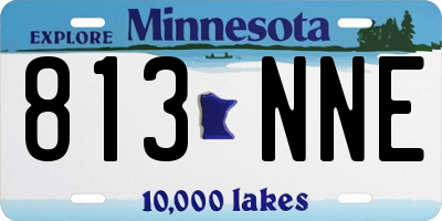 MN license plate 813NNE