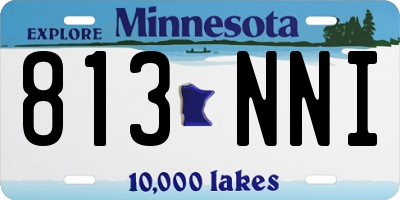 MN license plate 813NNI