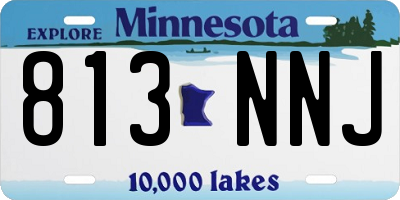 MN license plate 813NNJ