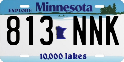 MN license plate 813NNK