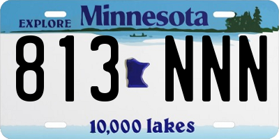 MN license plate 813NNN