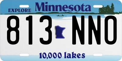 MN license plate 813NNO