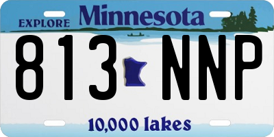 MN license plate 813NNP