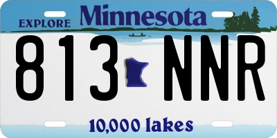 MN license plate 813NNR