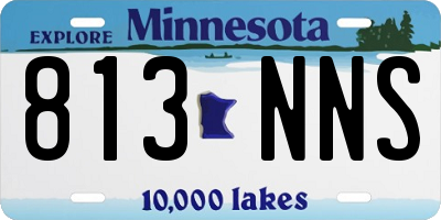 MN license plate 813NNS